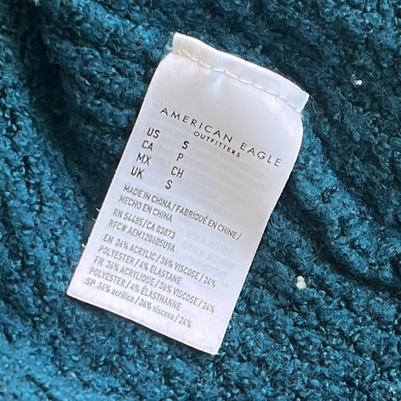 American Eagle Women's Knit Blue Sweater - Picture 4 of 5